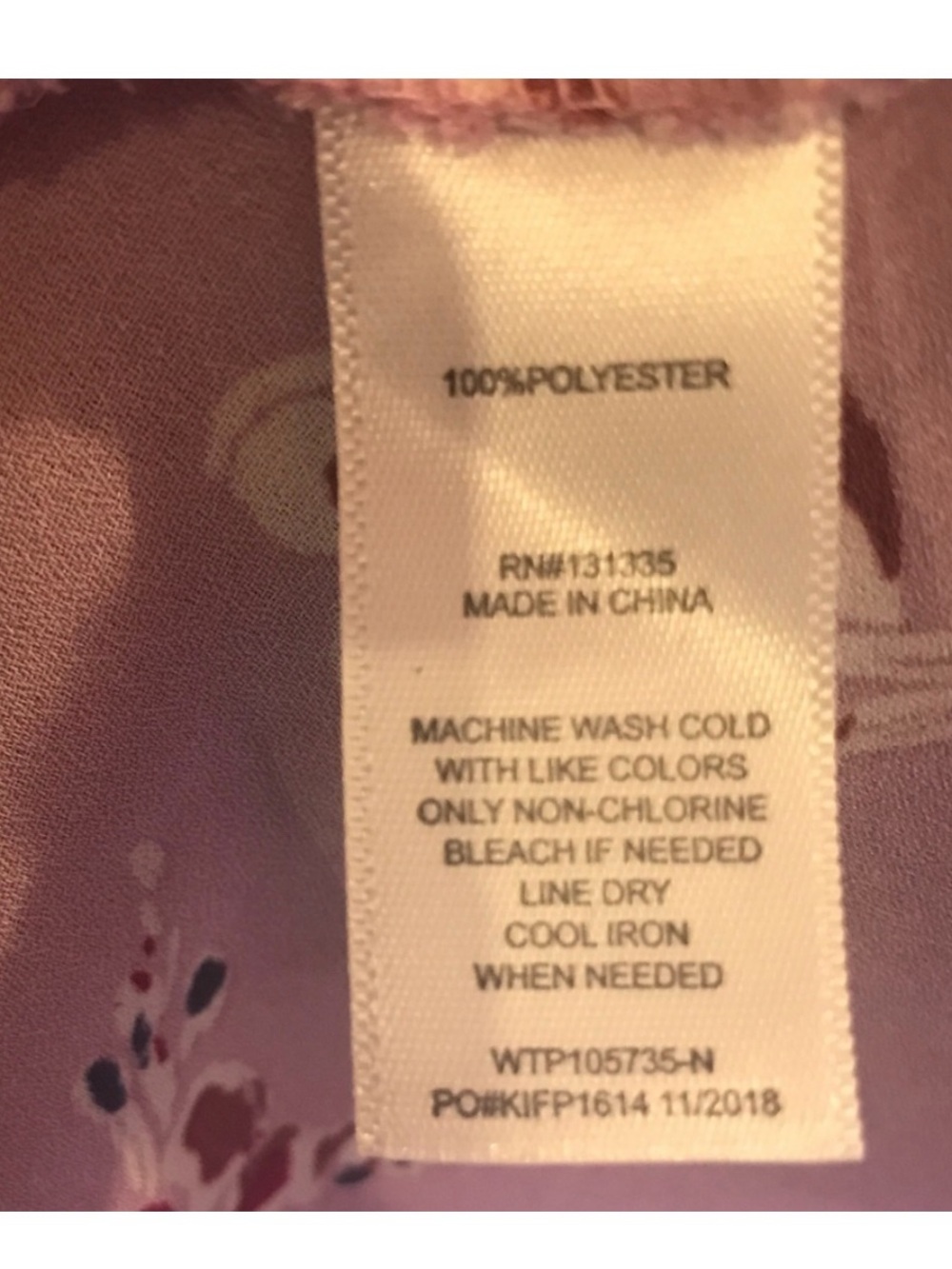 NWT Socialite Feminine Button Front Pink Floral Blouse From Nordstrom - Picture 5 of 6